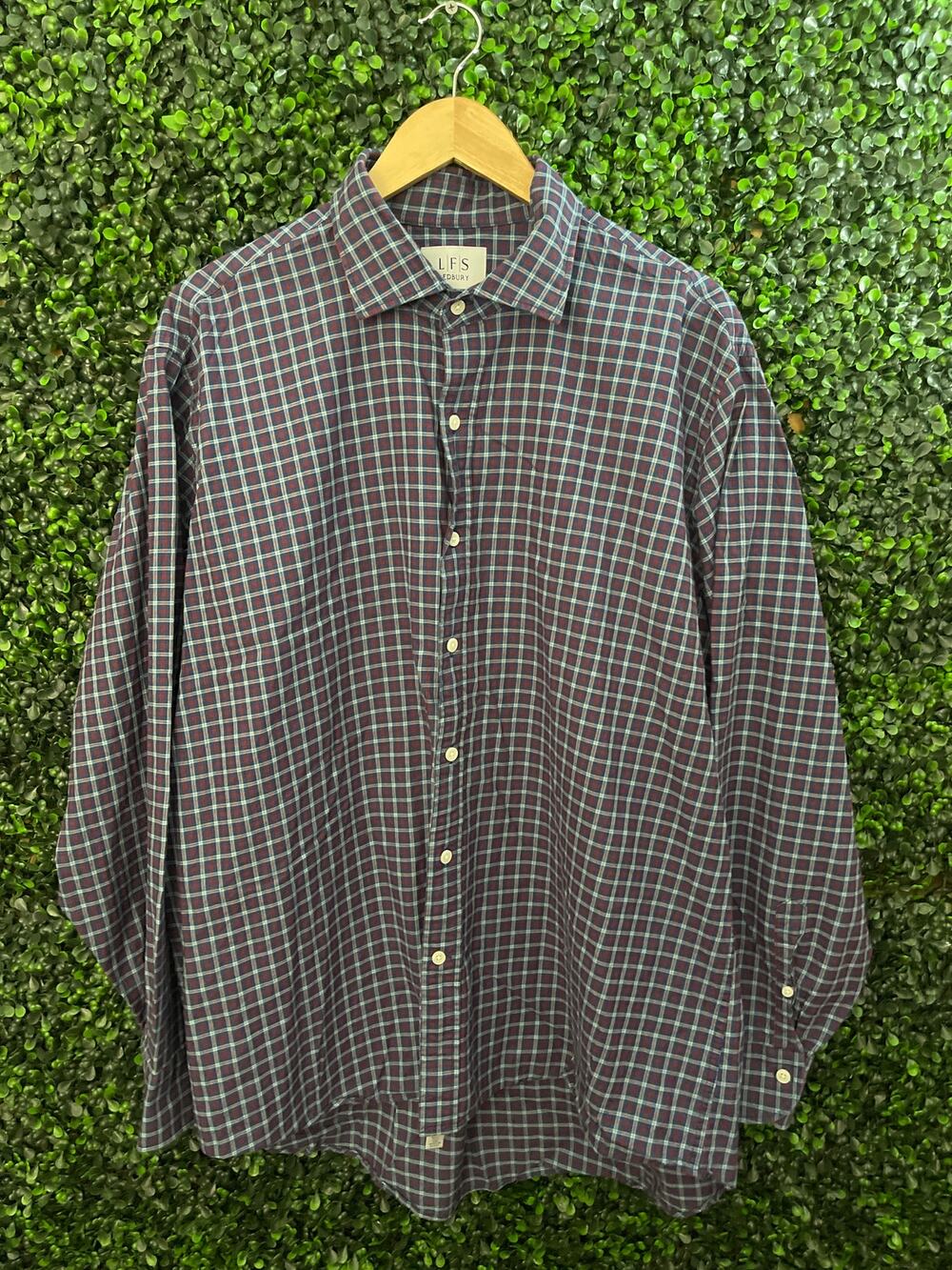 Ledbury 17.5 Men's Plaid Dress Shirt